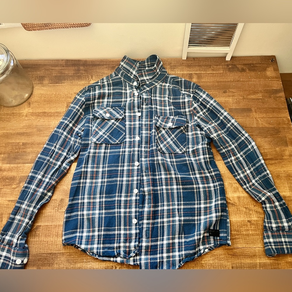 RVCA Mens Blanket Long sleeve Button Up Shirt